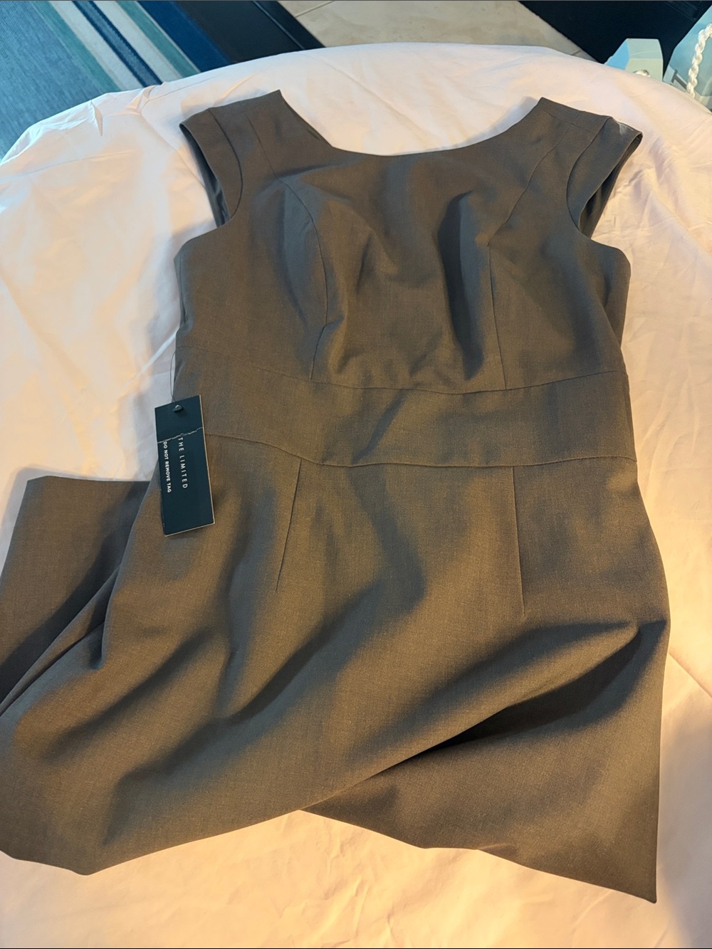 The Limited Brown Sleeveless Midi Sheath Dress